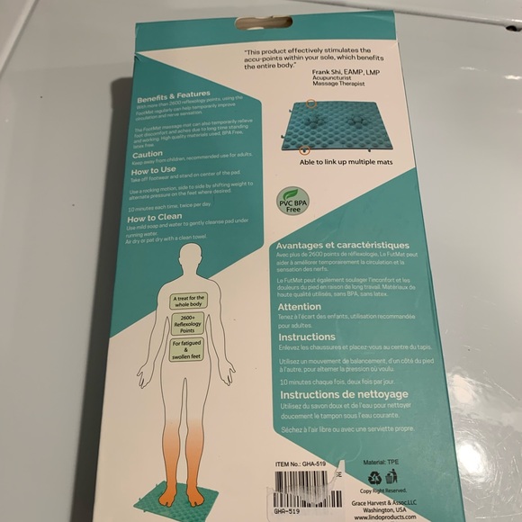 NWT just taken out to take pictures-  Lindo Foot Massage mat. - Picture 3 of 5